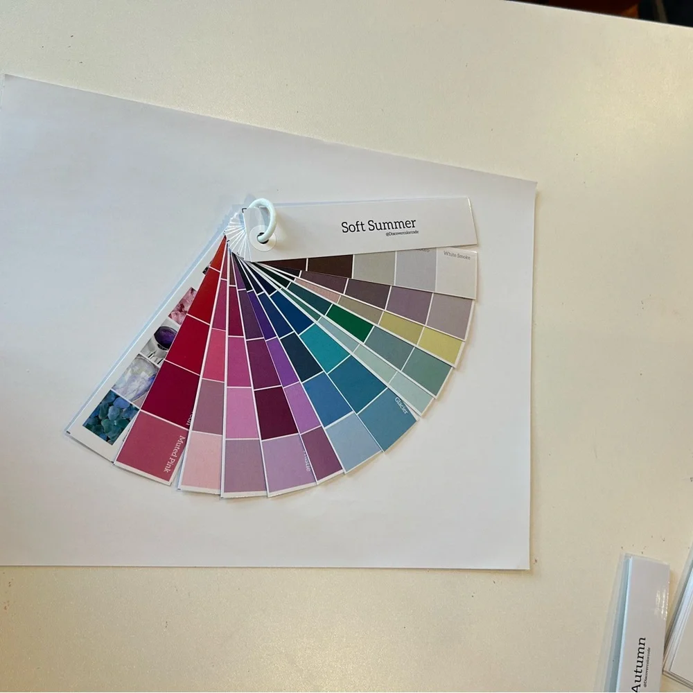 Soft Summer Color Swatch Fan Deck - Personal Color Seasonal analysis - Picture 3 of 14